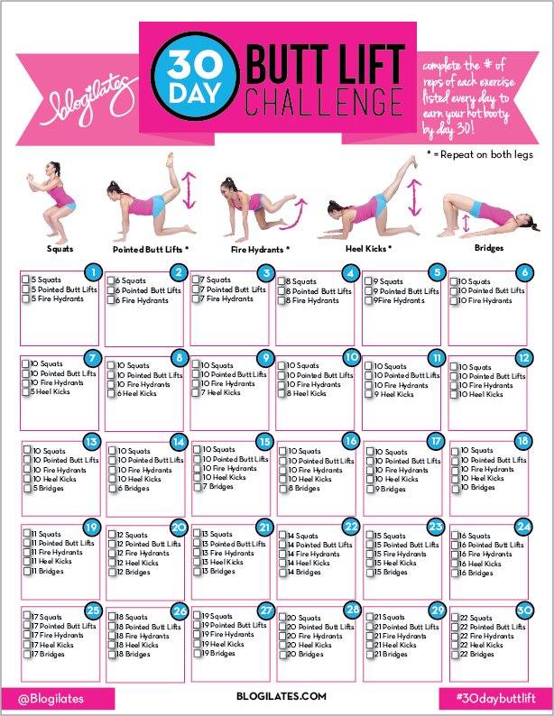 30-day butt-lifting challenge