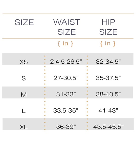 Spanx Thinstincts Size Chart